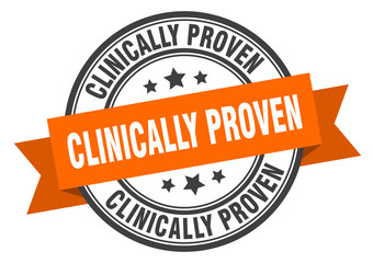 Fototapeta premium clinically proven label. clinically provenround band sign. clinically proven stamp