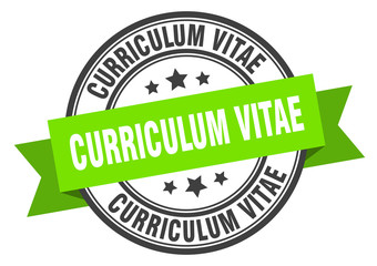 curriculum vitae label. curriculum vitaeround band sign. curriculum vitae stamp
