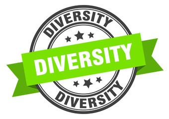 diversity label. diversityround band sign. diversity stamp