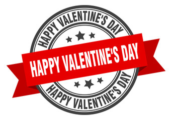 happy Valentine's day label. happy Valentine's dayround band sign. happy Valentine's day stamp