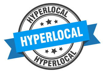 hyperlocal label. hyperlocalround band sign. hyperlocal stamp