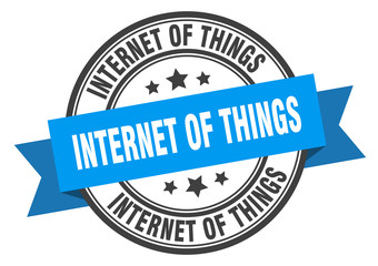 internet of things label. internet of thingsround band sign. internet of things stamp
