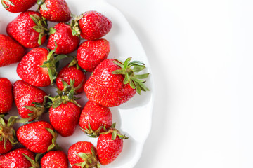 Summer banner strawberry harvest,red strawberries