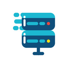 Fototapeta premium Isolated web hosting vector design