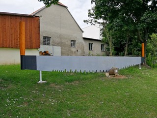 Saw largest in Konice, Czech Republic, side view