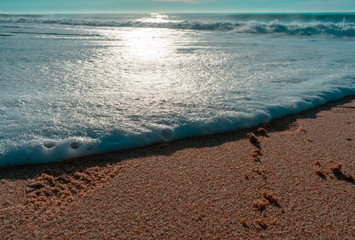 beach water on the sand