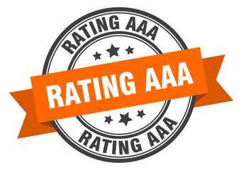 rating aaa label. rating aaaround band sign. rating aaa stamp