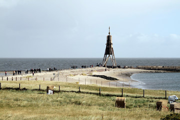 Kugelbake, Sea mark, Landmark, Cuxhaven, Lower Saxony, Germany, Europe