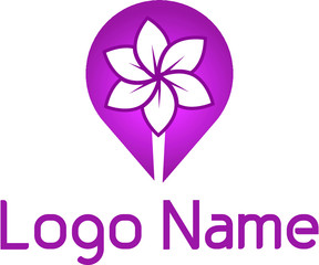 purple place flower floral logo
