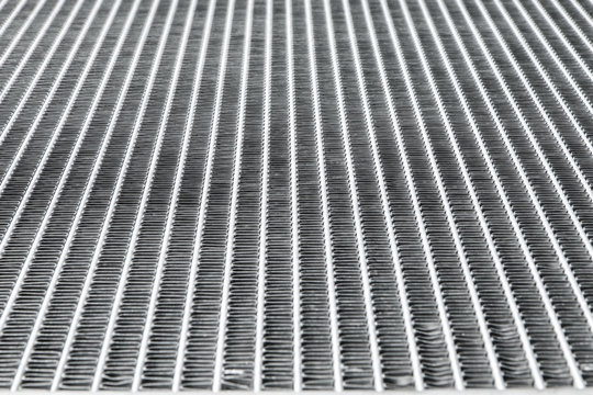 A Detail Of A Ribbing Of The Car´s Aluminium Sport Radiator. 