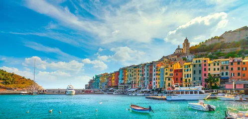 Abwaschbare Fototapete Ligurien Portovenere-Dorf am Meer. Cinque Terre, Ligurien Italien