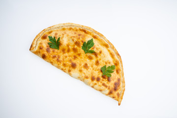 calzone for restaurant menu on a light background