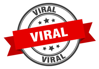 viral label. viralround band sign. viral stamp