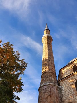minaret of the mosque in Sarajevo