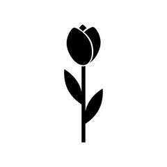 Flower icon, logo isolated on white background