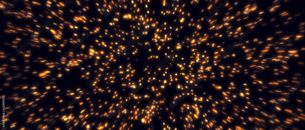 Aufkleber abstract explosion background. exploding gold particles.