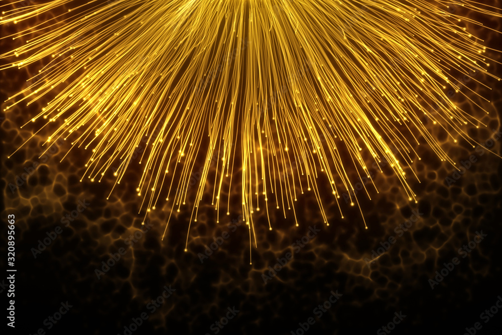 Aufkleber abstract explosion background. exploding gold particles.