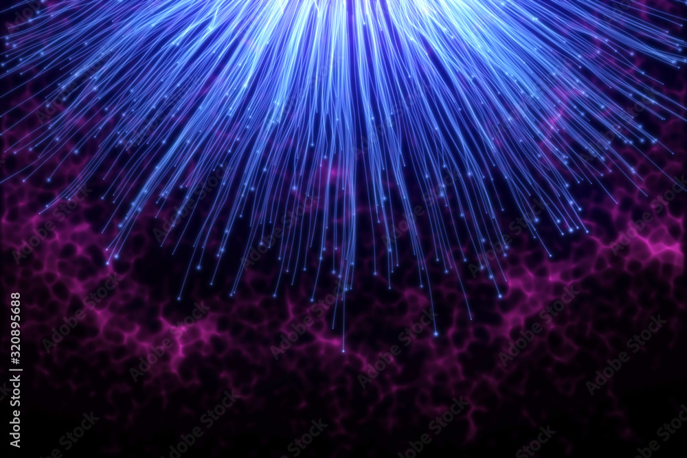 Aufkleber abstract explosion background. exploding particles. blue and pink color.
