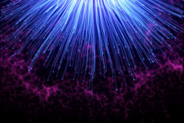 Fototapeta premium Abstract explosion background. Exploding particles. Blue and pink color.
