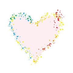 Confetti love heart template design for valentine day