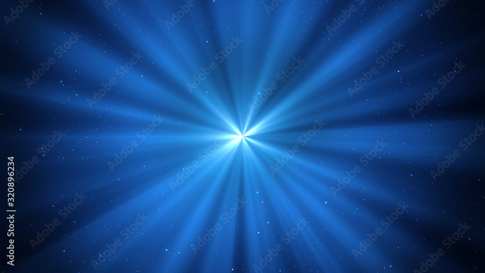 Poster abstract explosion background. exploding particles. blue color.