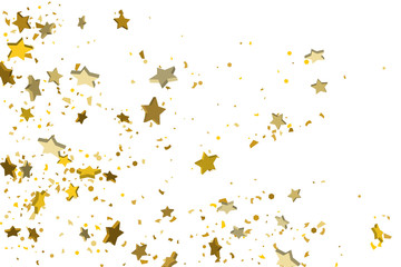 Gold volumetric star-confetti