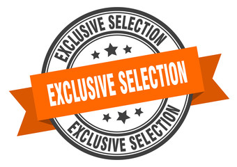 Fototapeta premium exclusive selection label. exclusive selectionround band sign. exclusive selection stamp