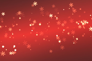 Fototapeta na wymiar Snowflakes background. Falling snow flakes. Merry Christmas. Red gradient
