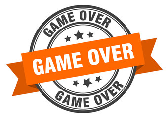 game over label. game overround band sign. game over stamp