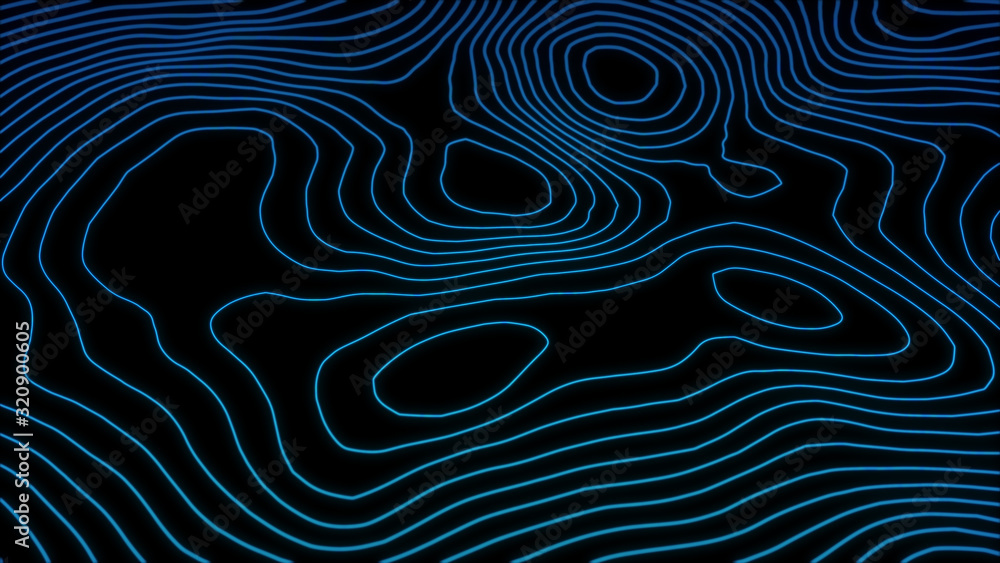 Poster abstract topographic map background. concept of geographic map. wavy lines backdrop. round swirls. n