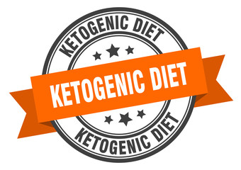 ketogenic diet label. ketogenic dietround band sign. ketogenic diet stamp
