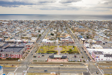 Aerial of Bradley Beach New Jersey