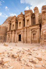 Al-Deir Monastery, Petra, Jordan - obrazy, fototapety, plakaty