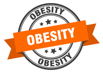 obesity label. obesityround band sign. obesity stamp