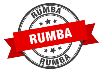 rumba label. rumbaround band sign. rumba stamp