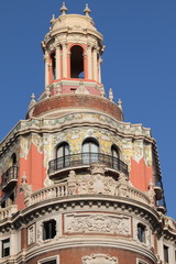 Banco de Valencia historical building in Pintor Sorolla street, Spain