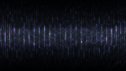 Abstract technology background. Lines texture. Motion dots. Black backdrop. Futuristic wallpaper. Blue and violet color. © Bokehstore