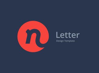 Fototapeta Letter N logo icon design template elements obraz