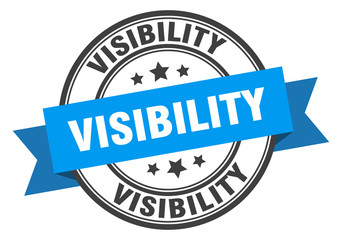 visibility label. visibilityround band sign. visibility stamp