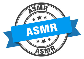 asmr label. asmrround band sign. asmr stamp