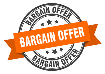 Fototapeta premium bargain offer label. bargain offerround band sign. bargain offer stamp