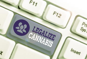Text sign showing Legalize Cannabis. Business photo showcasing law which legalized recreational...