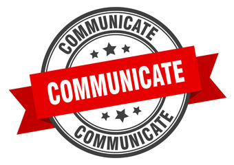 communicate label. communicateround band sign. communicate stamp