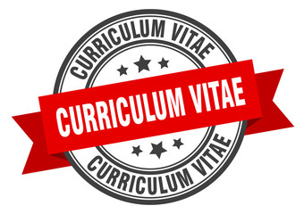 Obraz premium curriculum vitae label. curriculum vitaeround band sign. curriculum vitae stamp