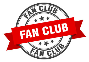fan club label. fan clubround band sign. fan club stamp