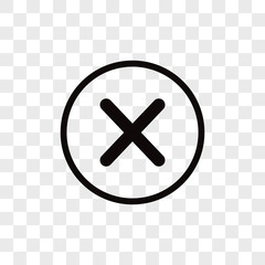 Obraz premium Close button vector icon in modern design style for web site and mobile app