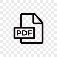 PDF vector icon in modern design style for web site and mobile app