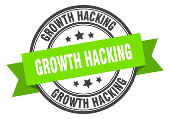 growth hacking label. growth hackinground band sign. growth hacking stamp