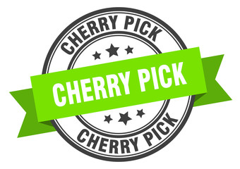 cherry pick label. cherry pickround band sign. cherry pick stamp