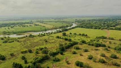 Fototapeta na wymiar panoramic view of rural landscape